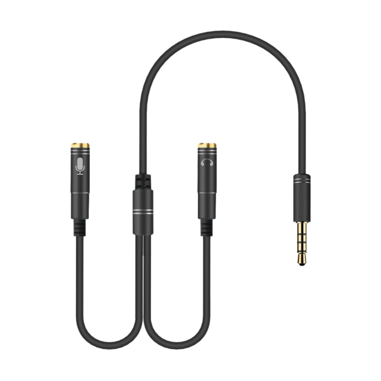 2 in 1 3.5mm Male to Double 3.5mm Female TPE High-elastic Audio Cable Splitter, Cable Length: 32cm